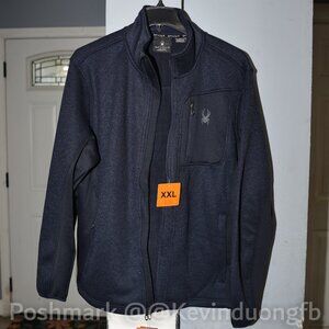 Spyder Men's Full Zip Jacket-Blue